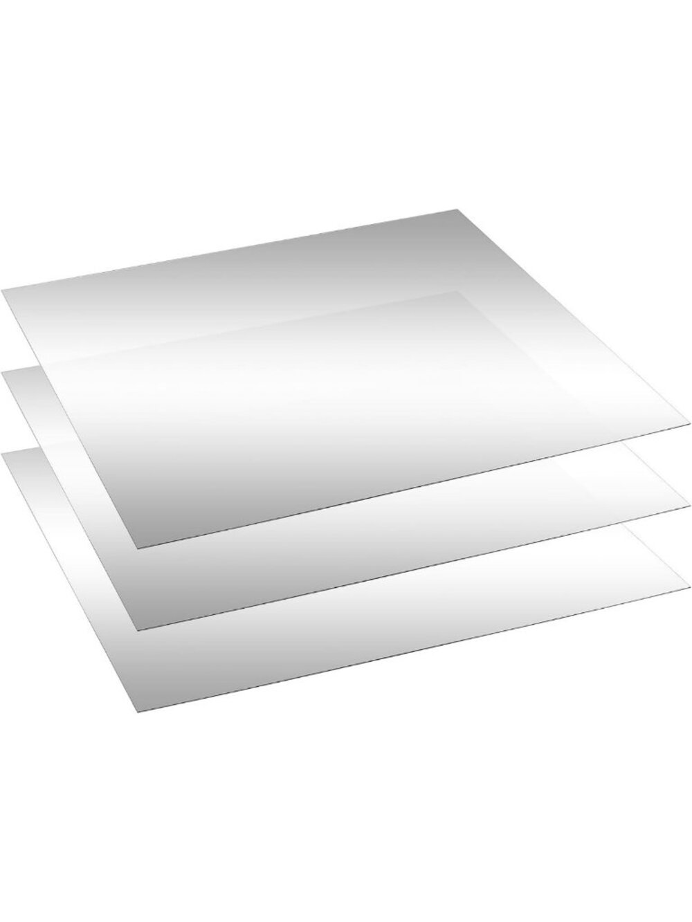 3 Pcs Two-Way Mirror Acrylic Sheets 18x24 in, 30% Transparency for DIY Projects